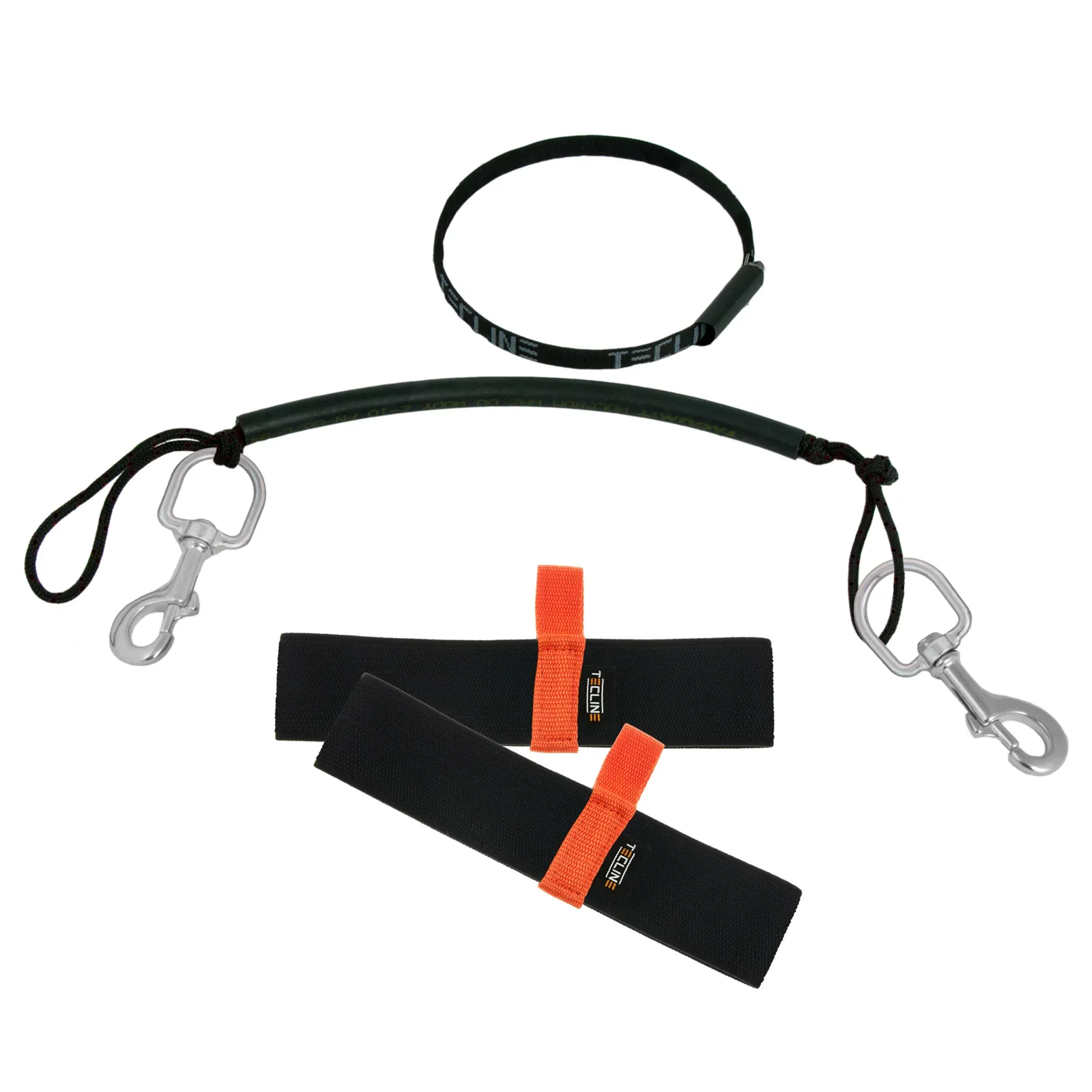 Stage kit de rigging para 7L, inox mosquetones inox 120 mm, elastic bands (color to choose)
