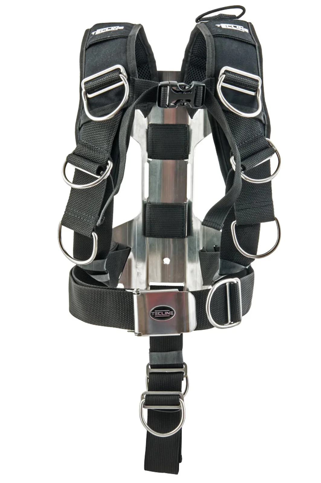 Arnés Tecline Comfort estándar cincha - incl. 3 mm inox placas H mini - weight 1,89 kg