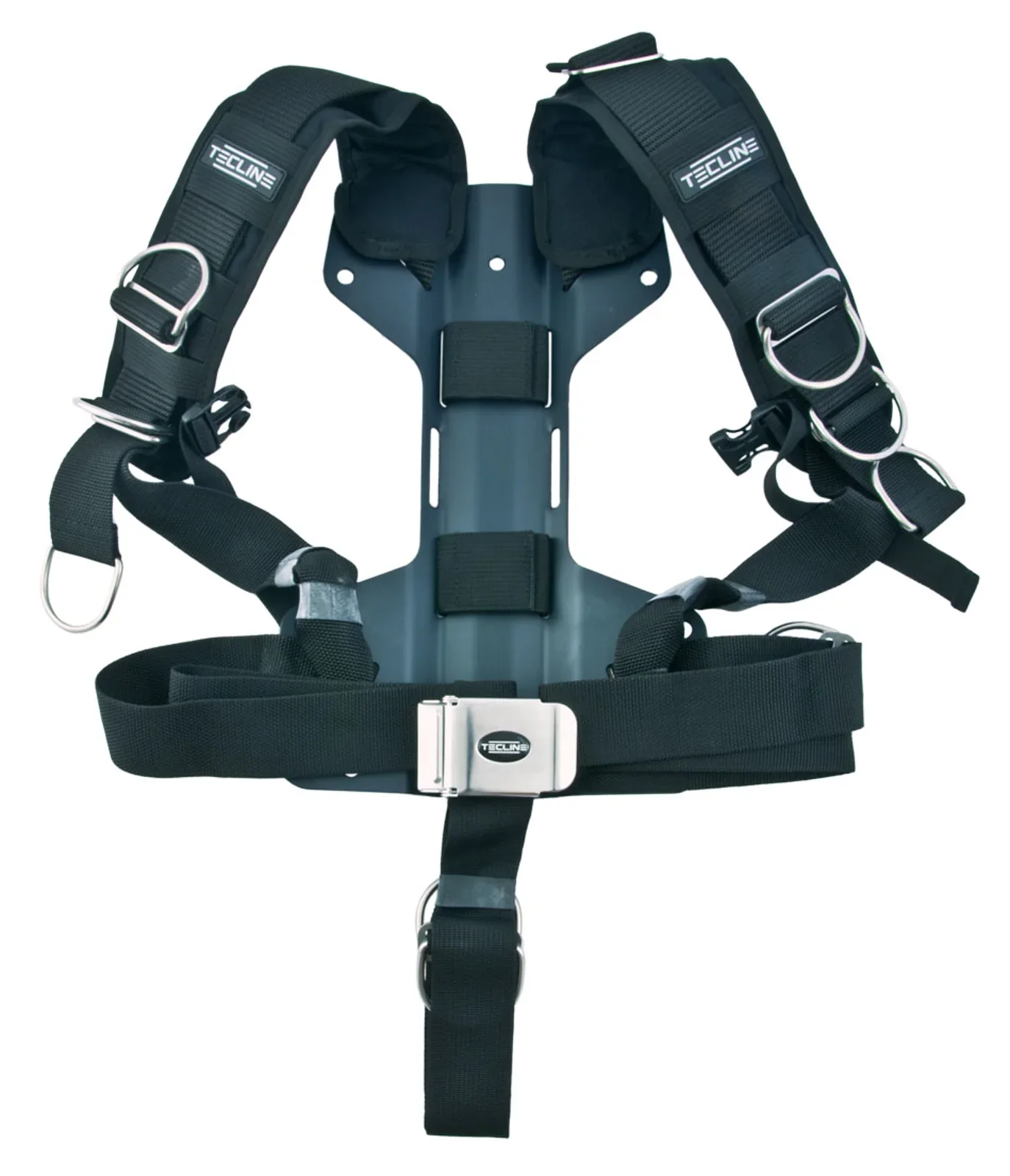 Arnés Tecline Comfort soft cincha - incl. 3 mm aluminio placas H mini - weight 1,28 kg