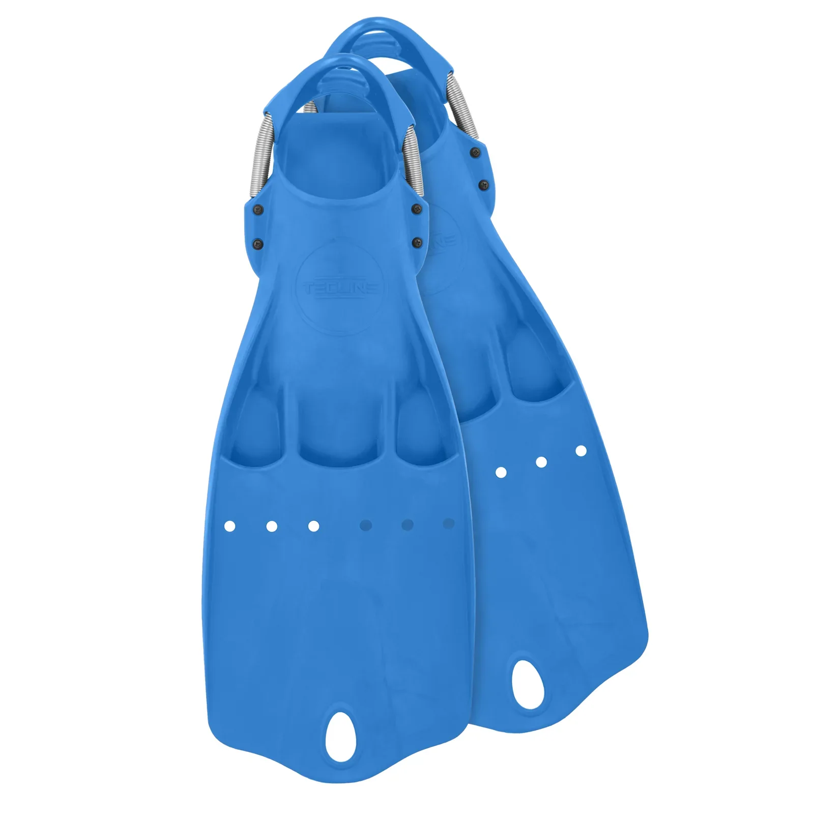 Aletas LightJet con flotabilidad positiva y muelles inox L - azul claro