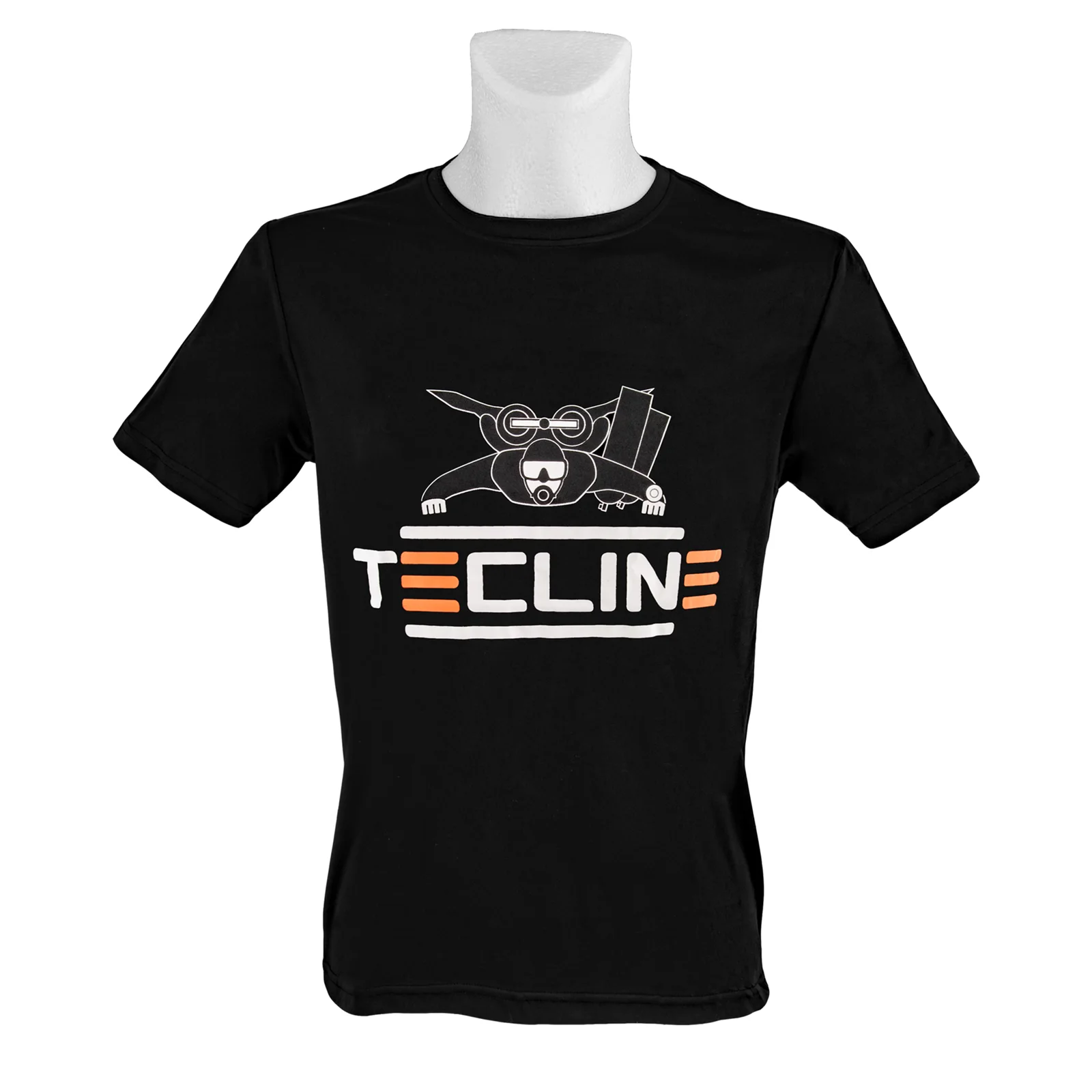 T-shirt Tecline E, microfiber, negro L