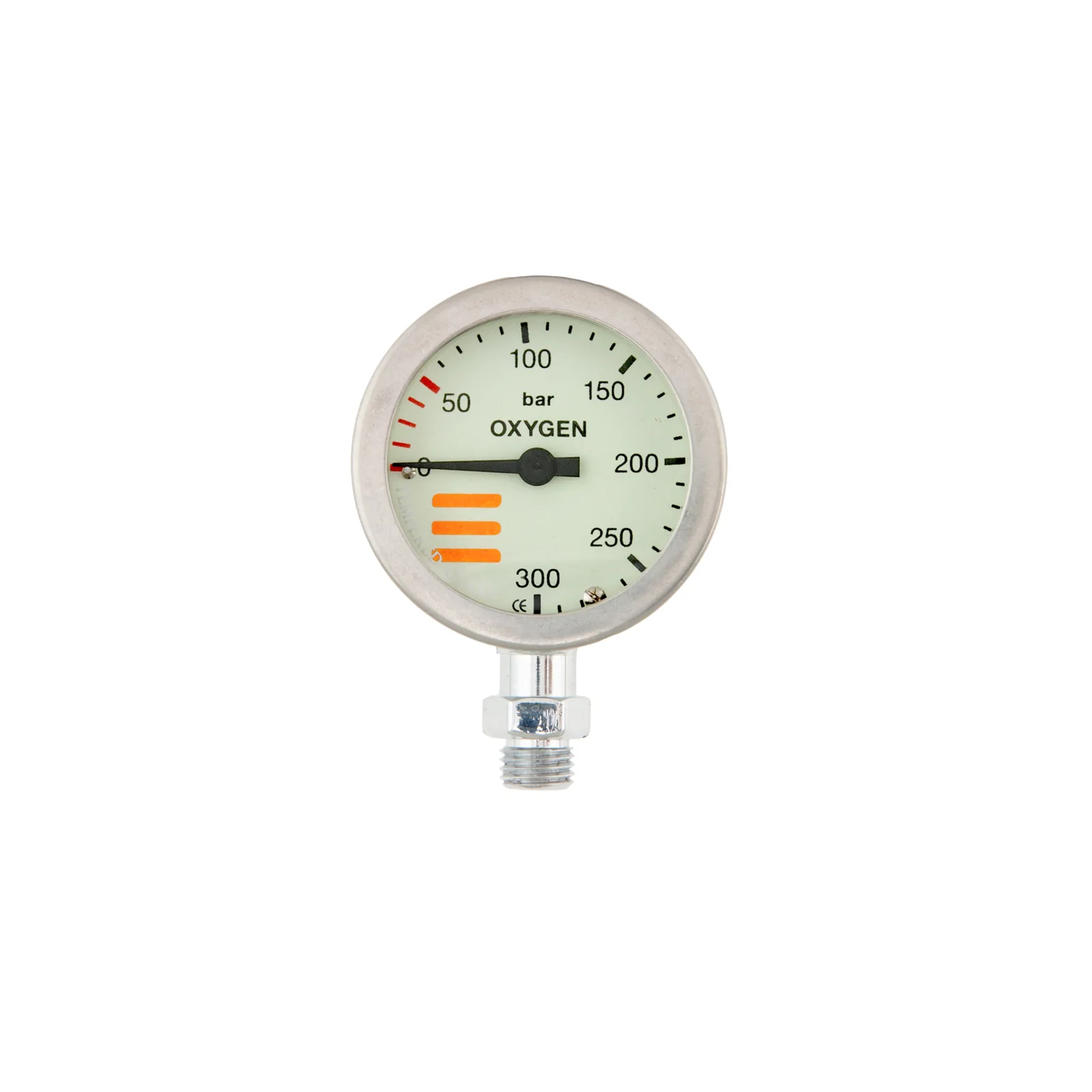 SPG diam 52 mm O2, scale 300 bar, presión de trabajo 230 bar, chrome - cabezal solo