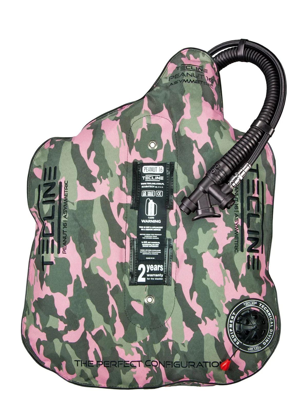 Peanut 16 camo-rosa (16kg/35lbs) para mono botella - weight 0,89 kg