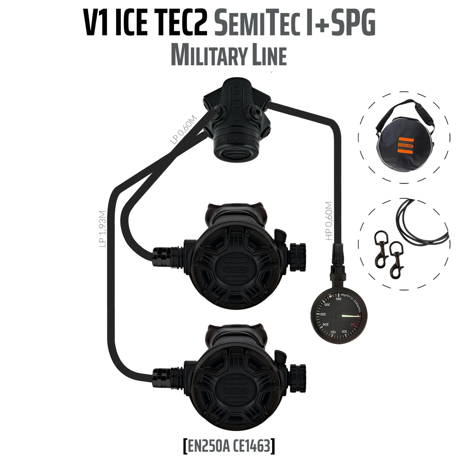 Regulador V1 ICE TEC2 rev. SemiTec I set con SPG - EN250A - Military Line
