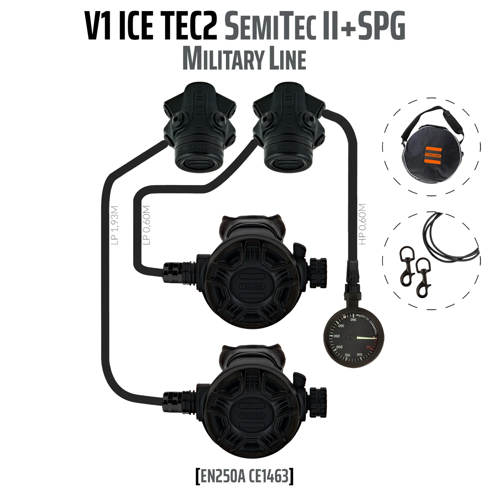 Regulador V1 ICE TEC2 rev. Semi Tec II con SPG - EN250A - Military Line