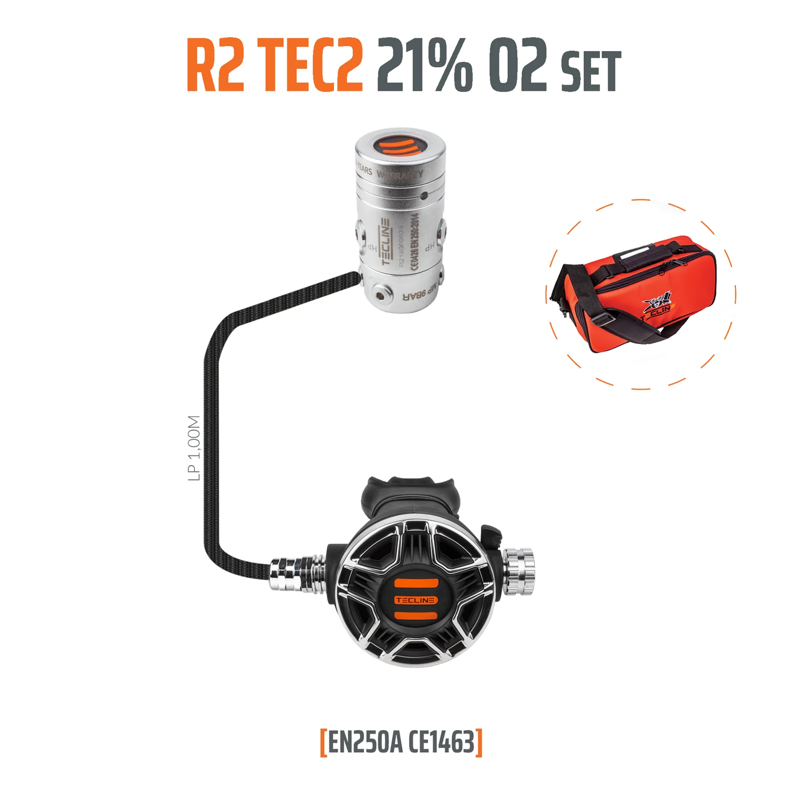 Regulador R2 TEC2 21% O2 G5/8, stage set - EN250A
