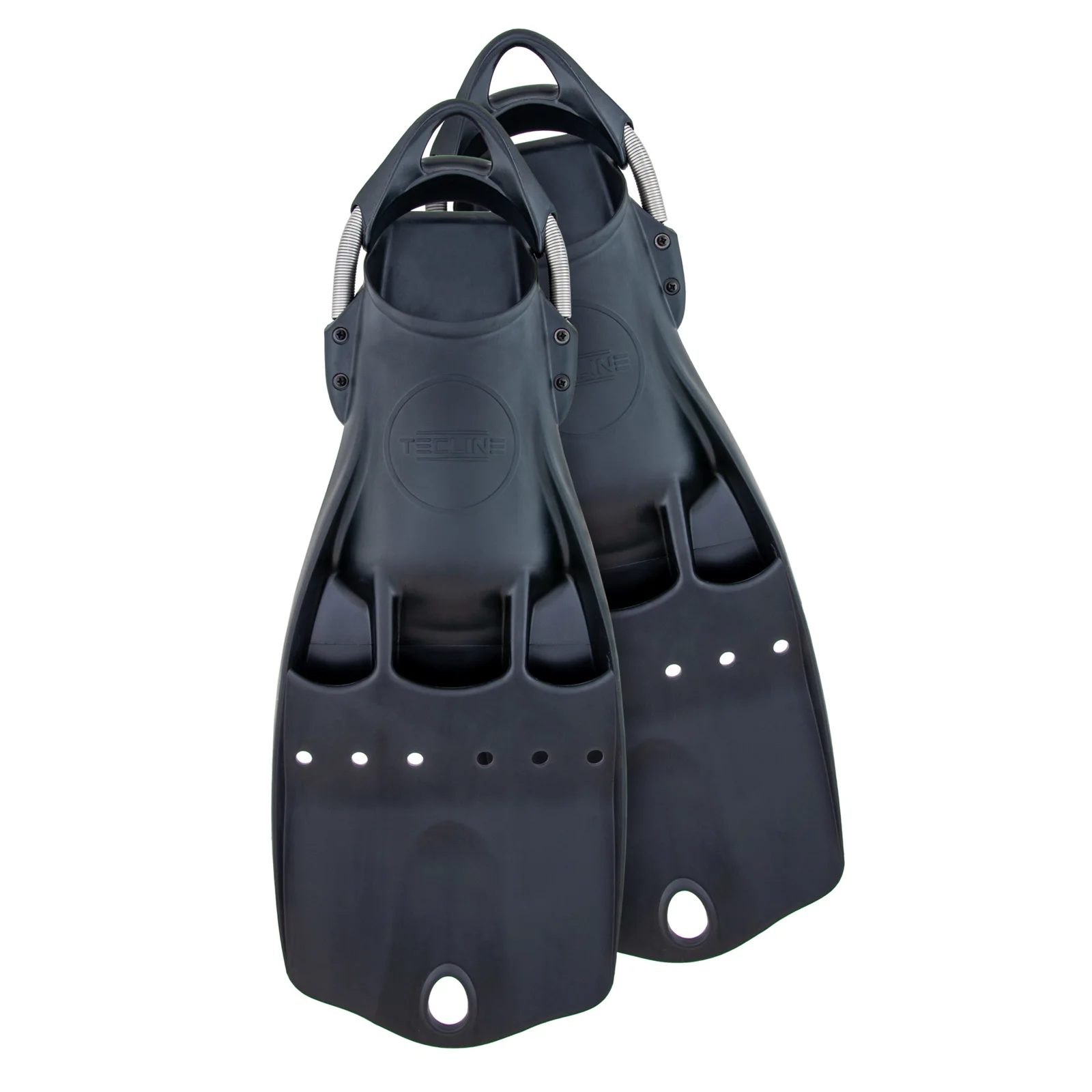 LightJet aletas - positiva flotabilidad, con inox muelles para aletas L - negro