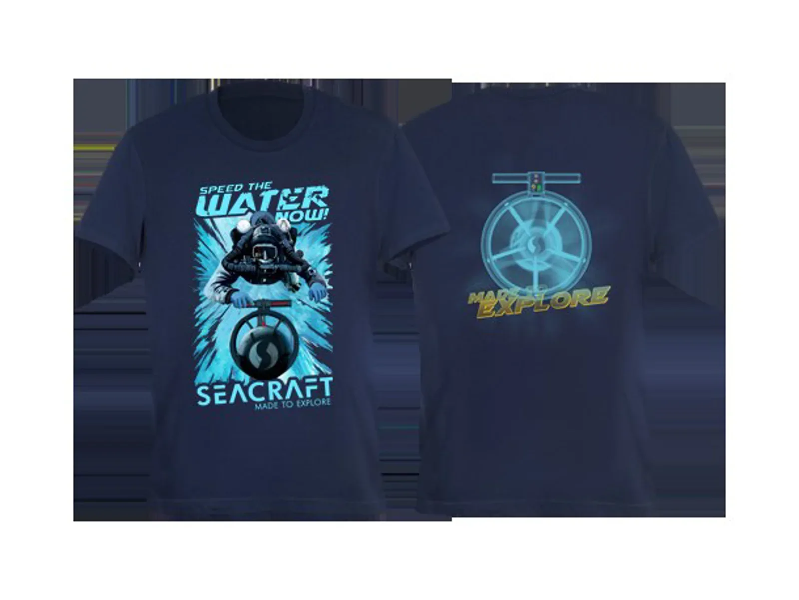 Seacraft Speed The Water t-shirt (navy blue, print in front) - male (S)