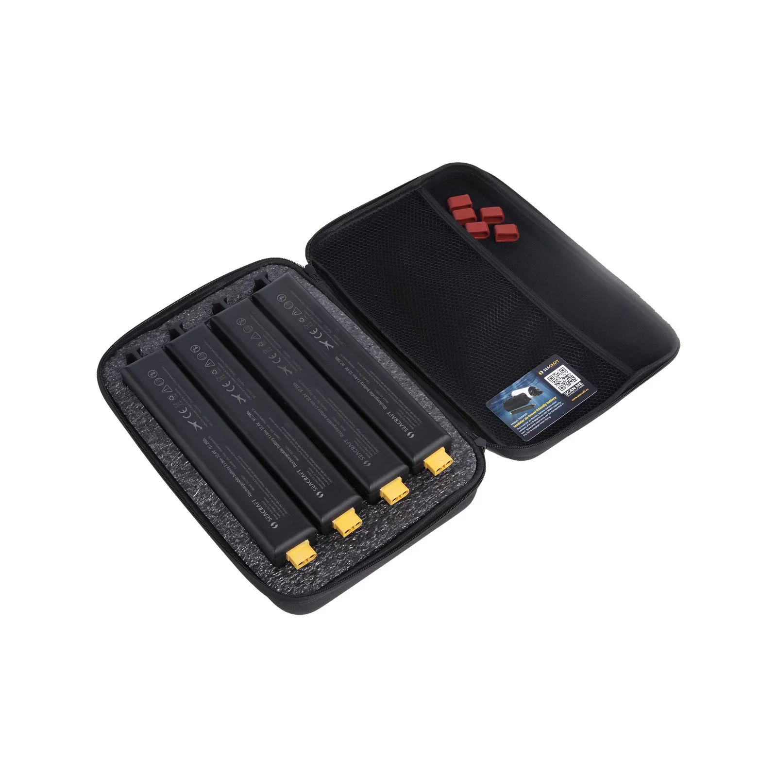 Soft transport case for air-travel friendly battery segments (for 4 segments)